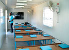 Mahlenga Secondary School’s solar
powered classroom.